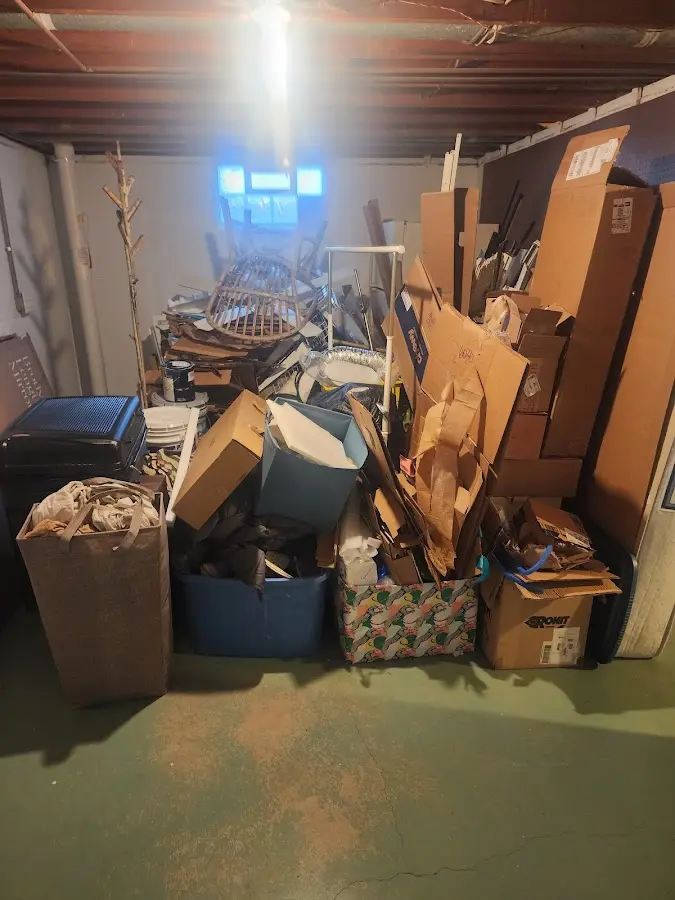 Roll-off dumpster container at job site for 15 Yard Dumpster Rental in Discovery Bay